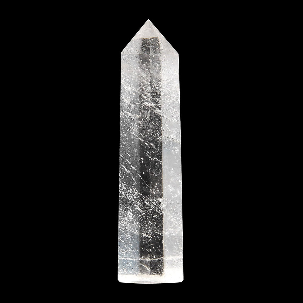 Orientrea Clear Quartz Wand close-up with a smooth polished tip.