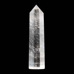 Orientrea Clear Quartz Wand close-up with a smooth polished tip.