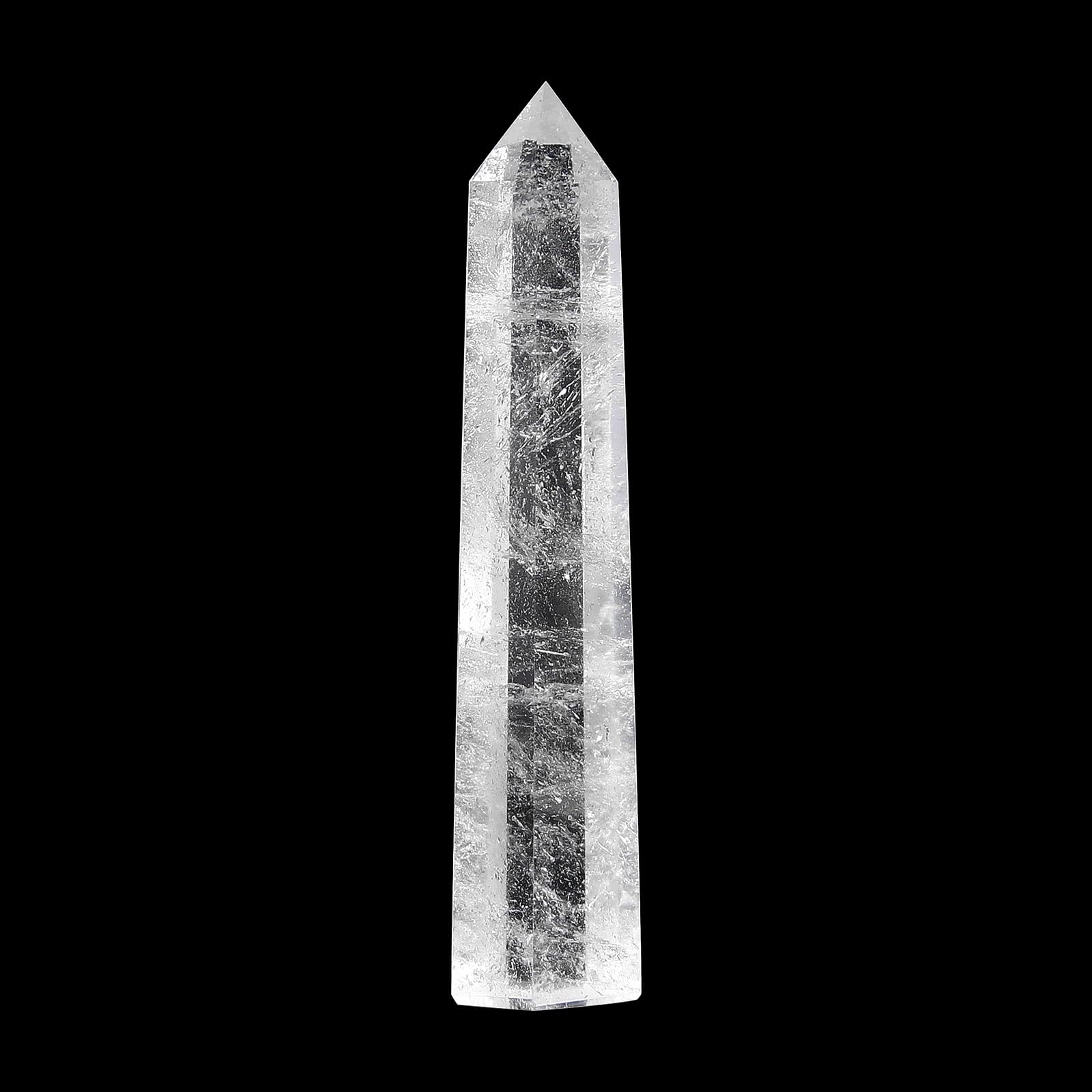 Orientrea Clear Quartz Wand held in hand for relaxation and concentration.