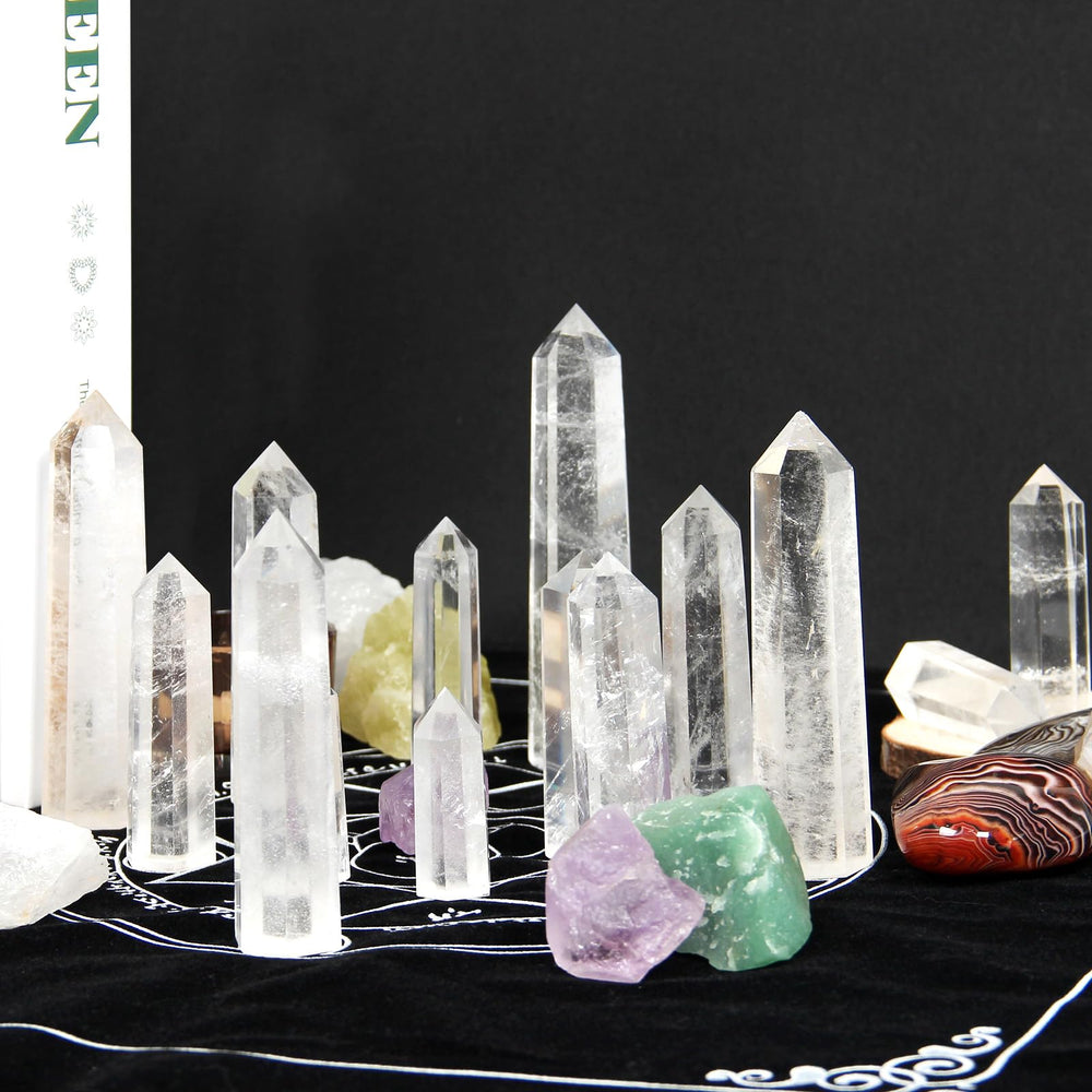 Orientrea clear quartz wand smooth finish, comfortable touch and natural beauty.
