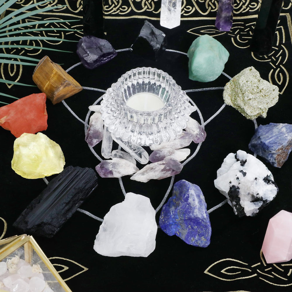 Orientrea decorative crystal display stones ideal for meditation spaces.