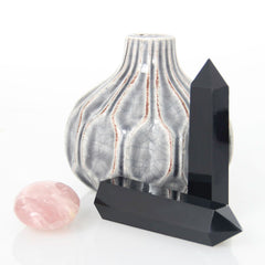 Orientrea Obsidian Wand showing six facets and natural craftsmanship