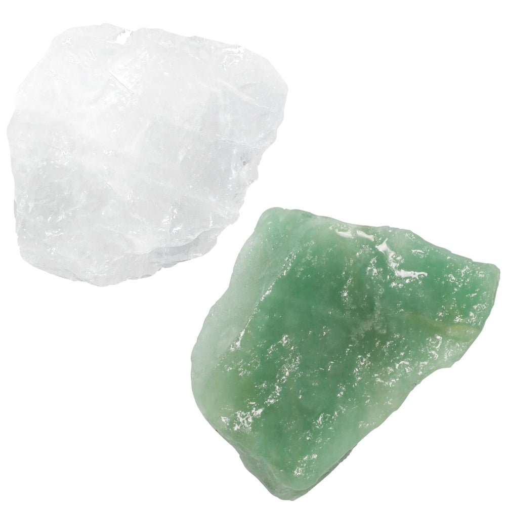Orientrea raw green aventurine rough crystal for tumbling and décor; supports focus and opportunity.