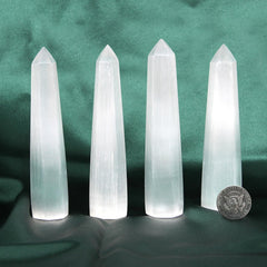 Orientrea Selenite Crystal Wand packaged in an elegant gift box.