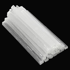 Orientrea selenite wand close-up, 6-6.5 inches, supports chakra balance and calm energy.