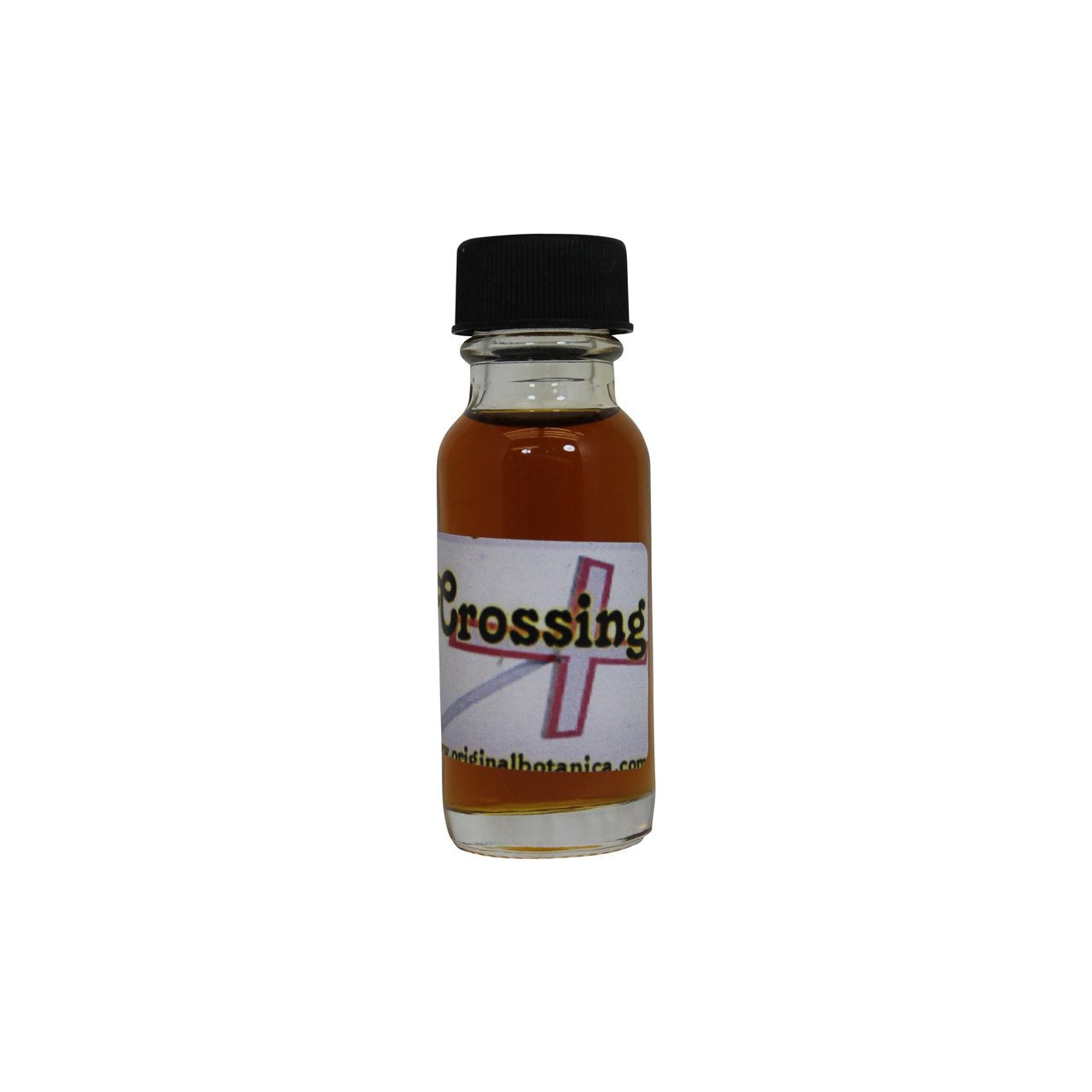 Original Botanica Crossing Oil bottle closeup supports ritual protection and focus.