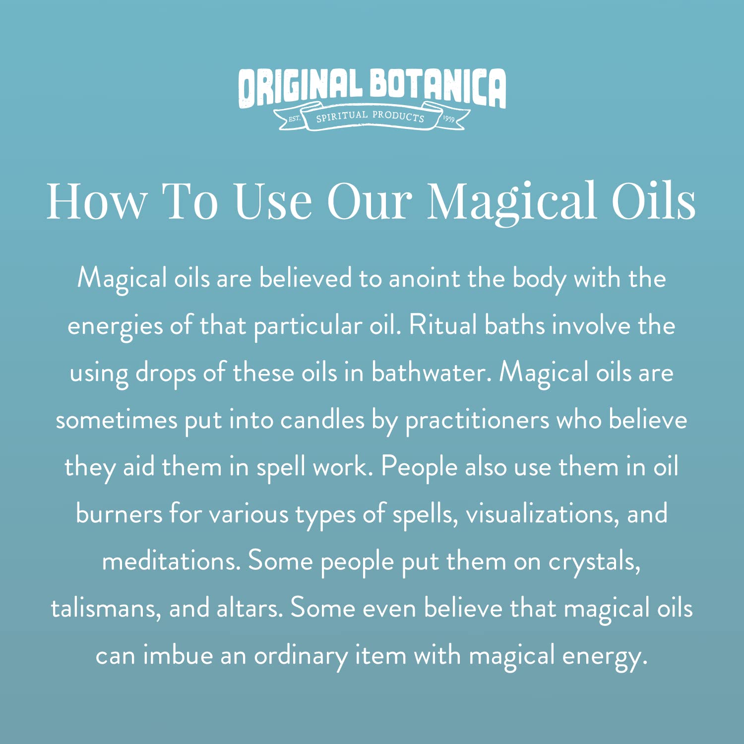 Original Botanica Crossing Oil used for dressing candles to enhance spell work.