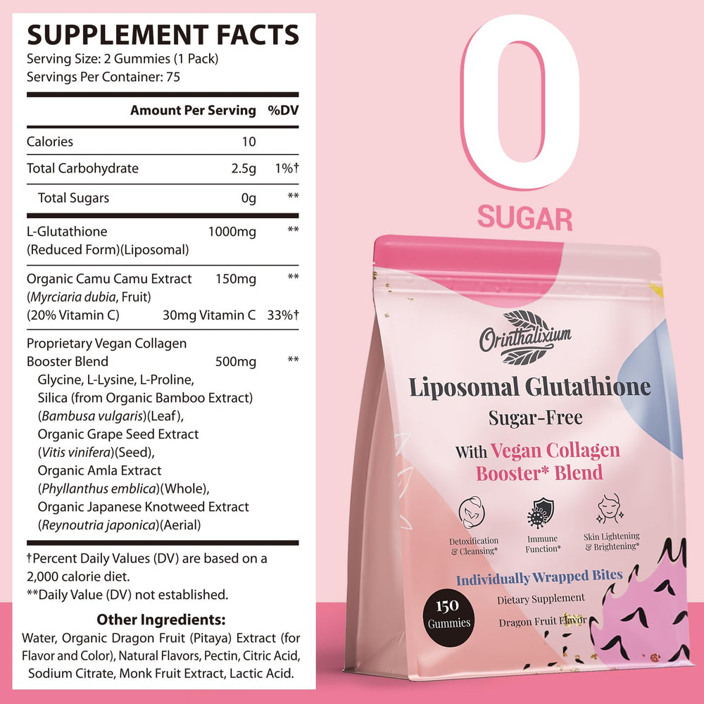 Orinthalixium gummies side view highlighting easy, sugar-free daily supplementation.