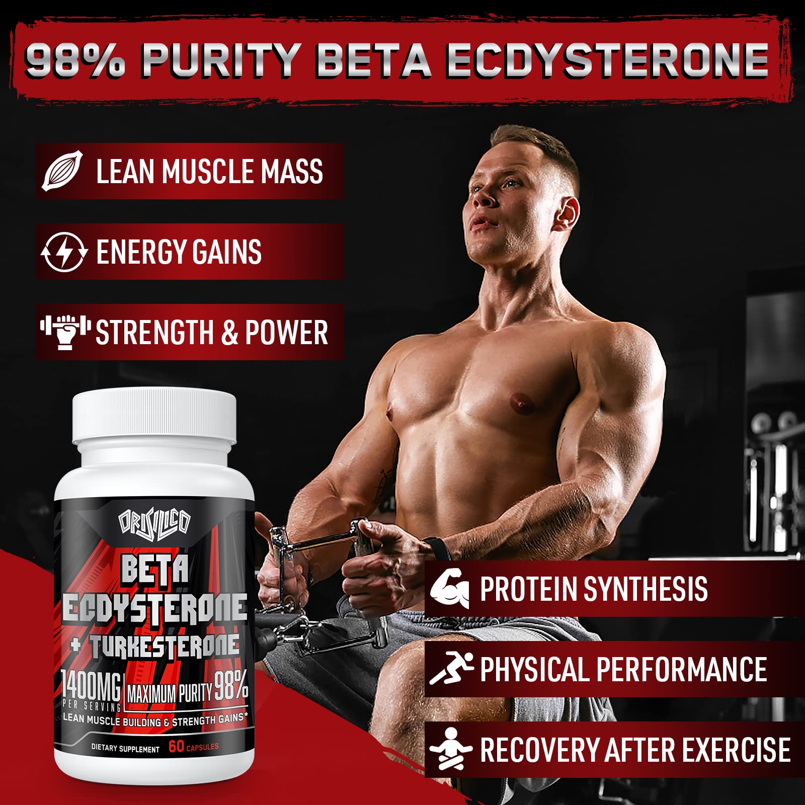 Orisilico Turkesterone extract closeup indicates plant-based source for performance support