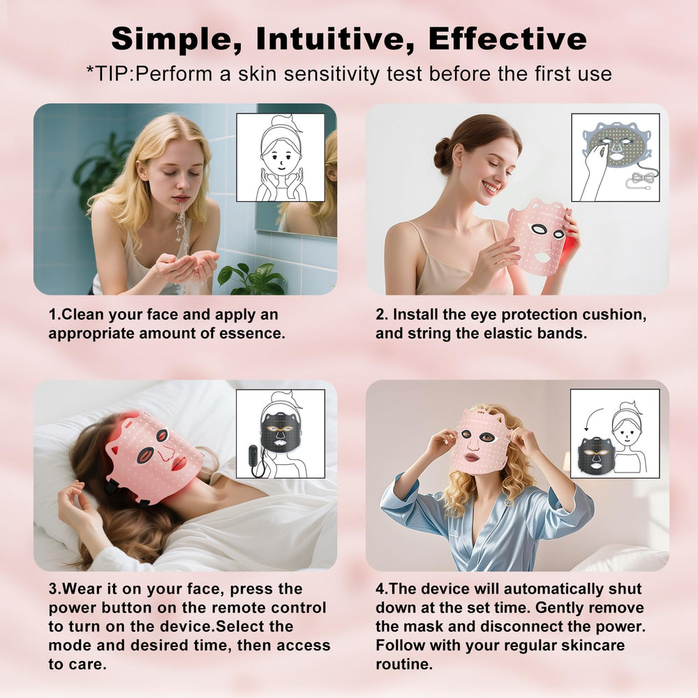 ORITHAM pink finish mask highlights the stylish home care device