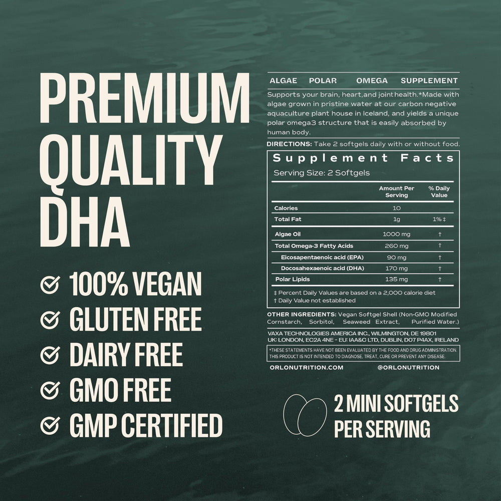 No fishy aftertaste: Orlo algae oil mini softgels