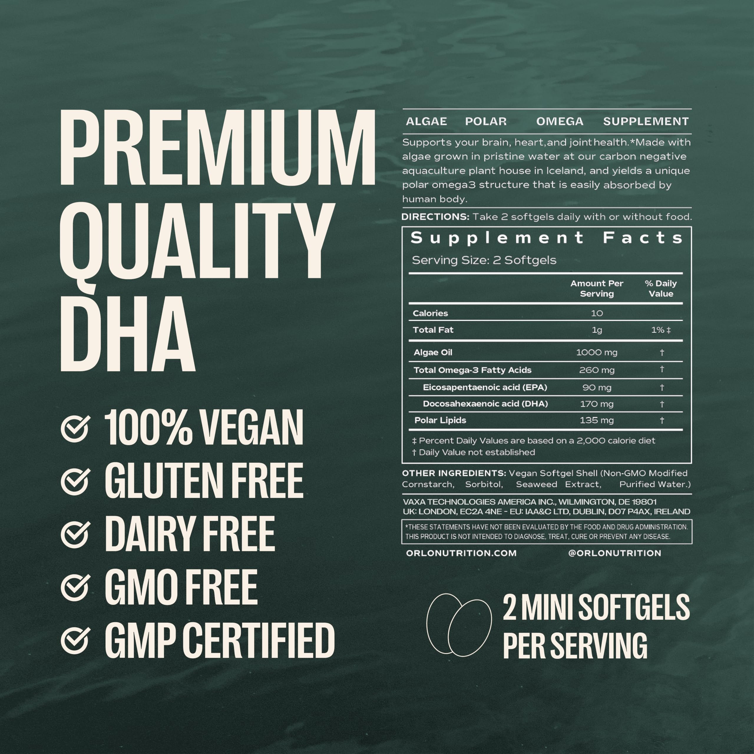 Orlo Polar Lipids offer higher bioavailability for baby brain support.