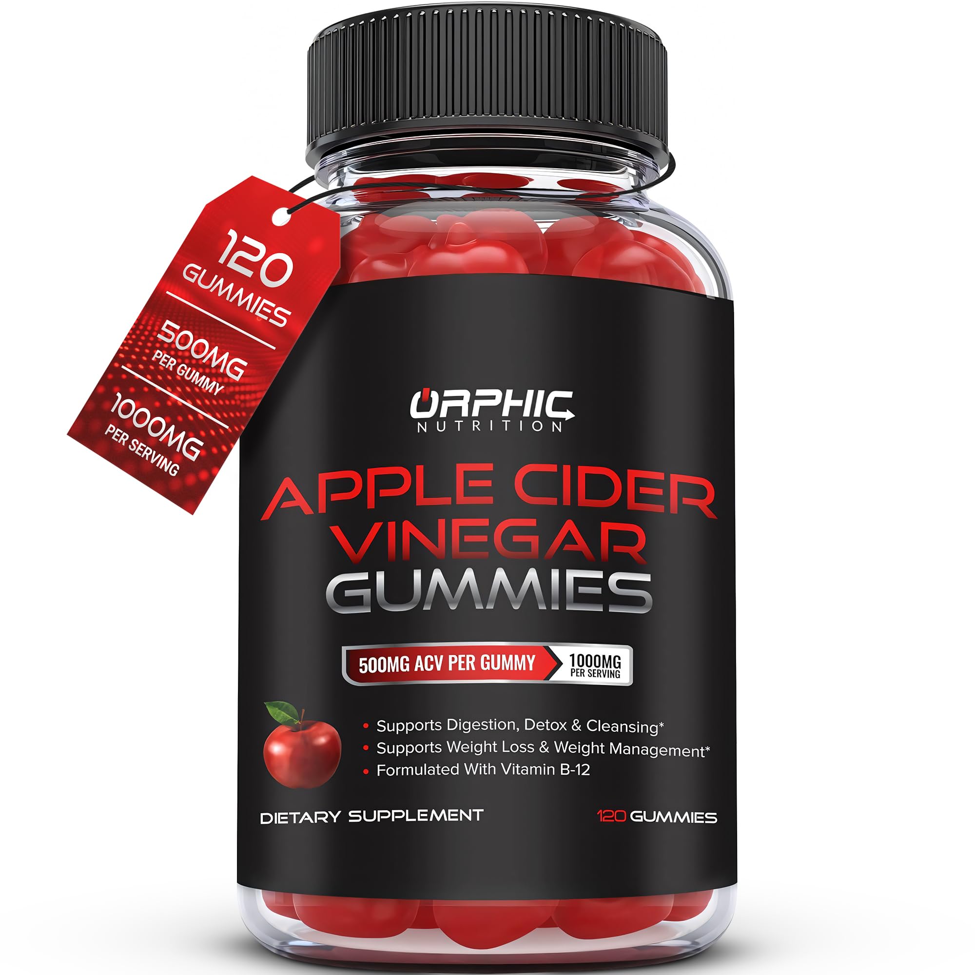 Orphic Nutrition ACV Gummies bottle for convenient digestive support and daily wellness