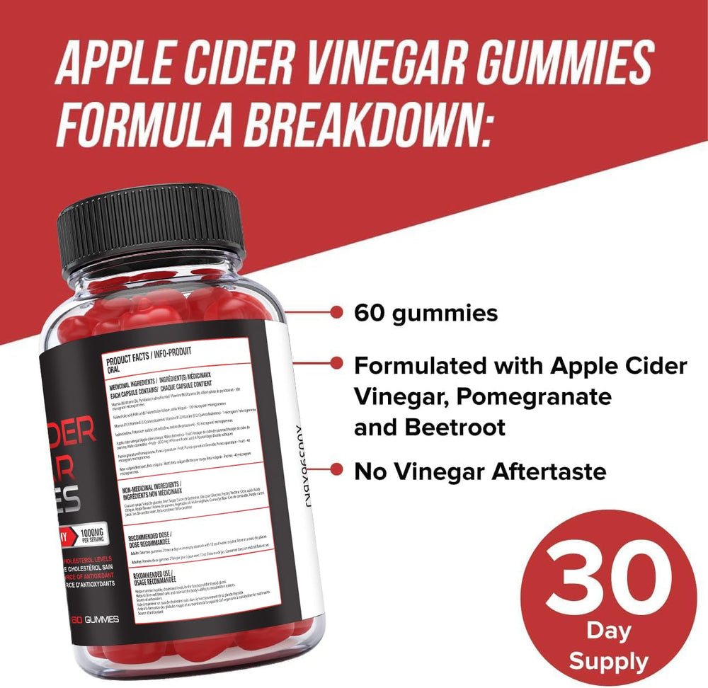 Gummies label highlighting natural ingredients and vitamin B12.