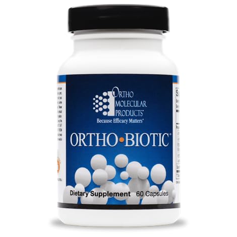 Ortho Biotic capsules bottle front supports gut balance and digestion.