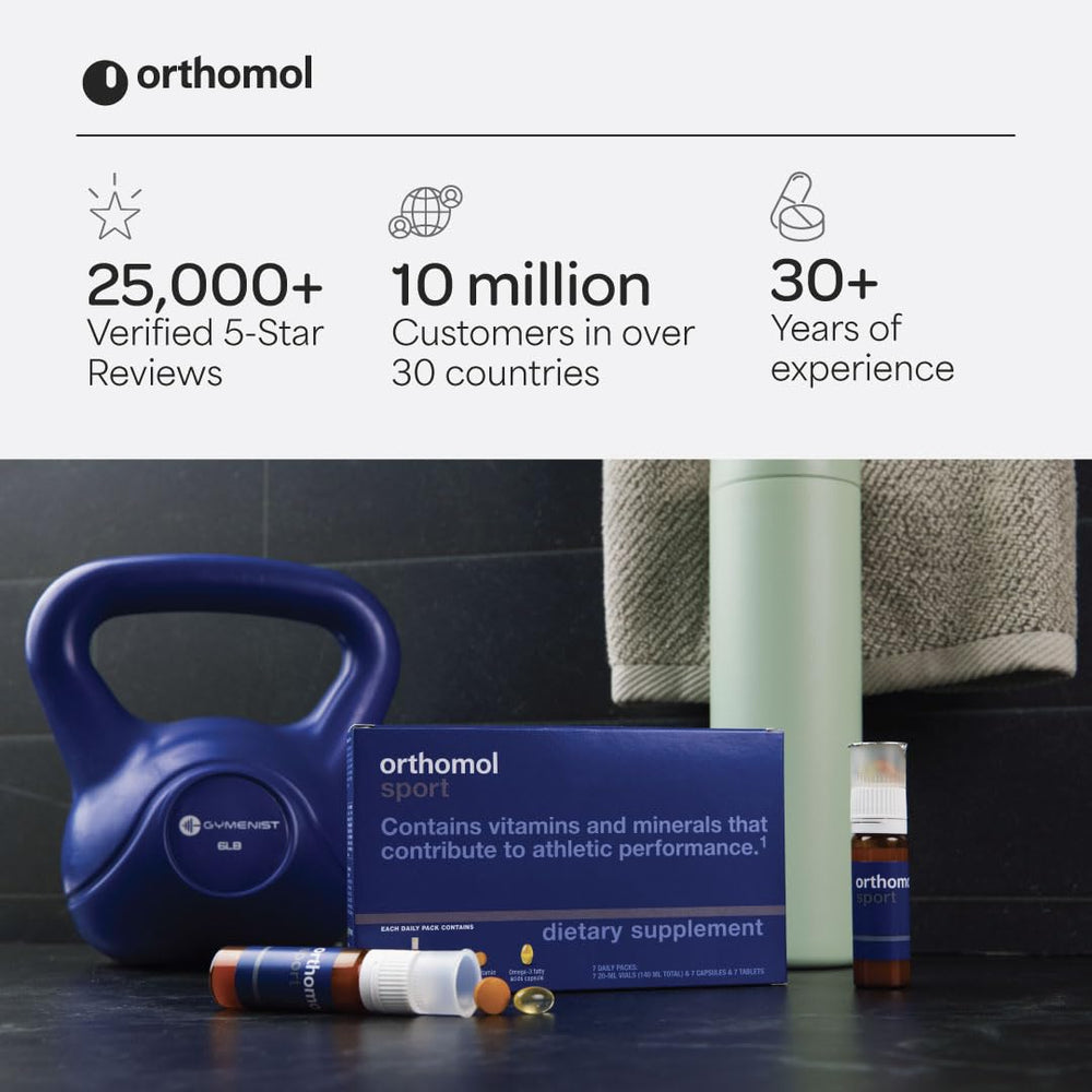 Orthomol Sport CoQ10 softgel close-up indicating cellular energy support