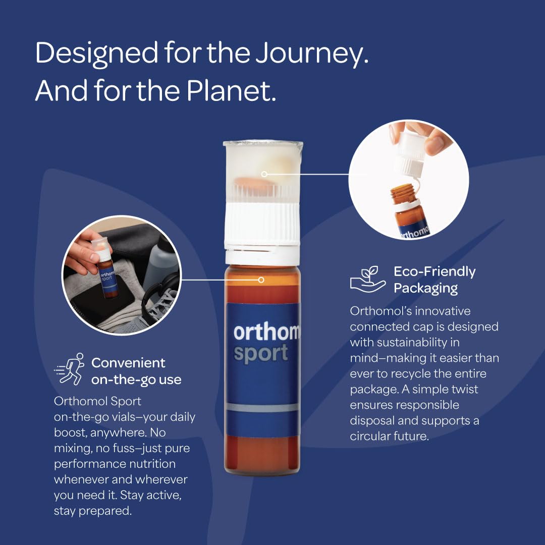 Orthomol Sport omega-3 depiction highlighting EPA and DHA benefits