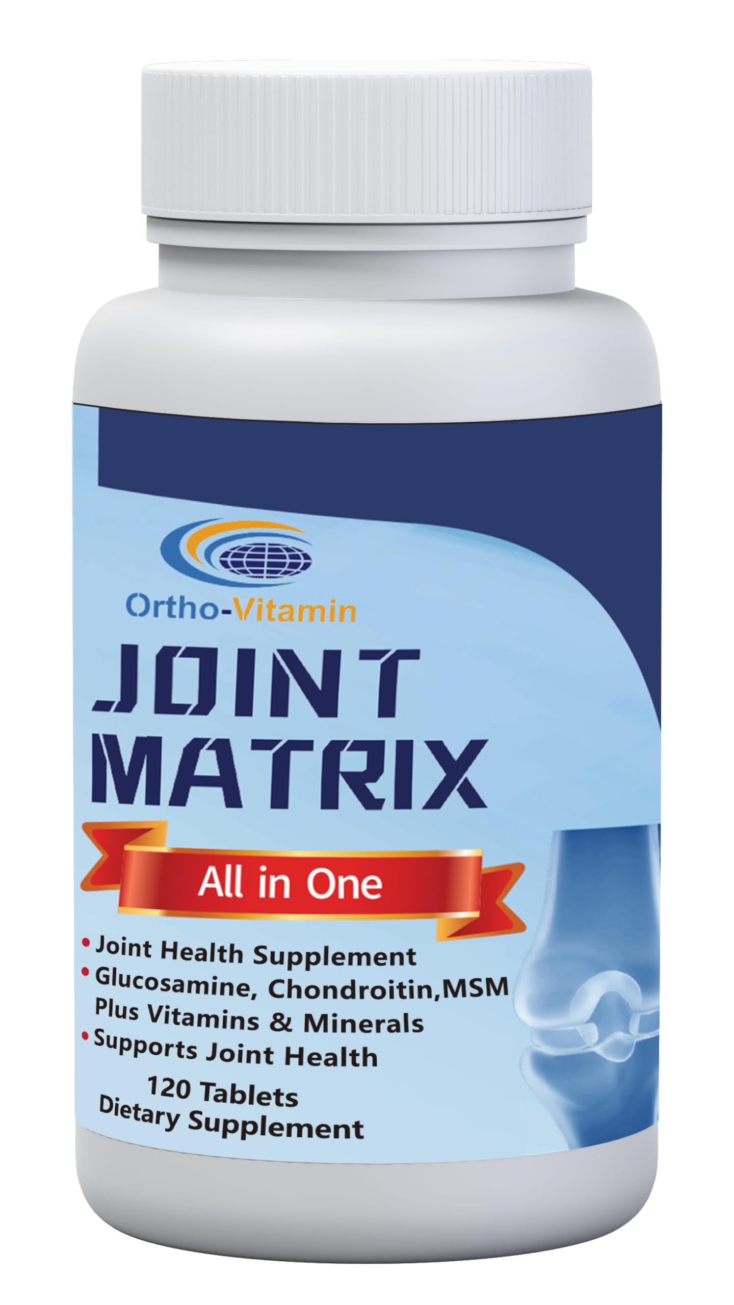 ORTHO-VITAMIN Joint Matrix bottle front view for easy daily joint support.