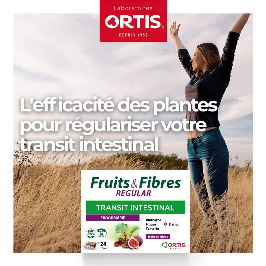 Ortis Fruits and Fibres Regular 24 cubes on shelf shows easy-to-store format for regular use.