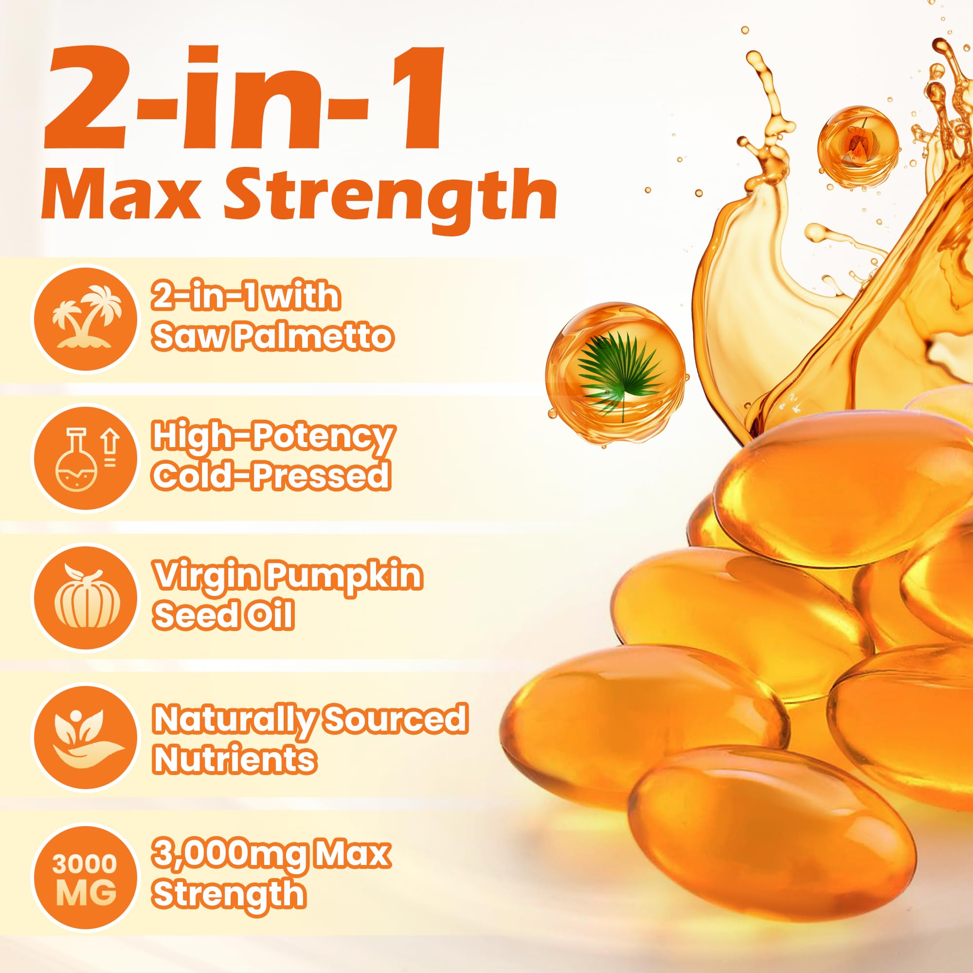 ORVAE pumpkin seed oil softgels capsules for on-the-go hair support
