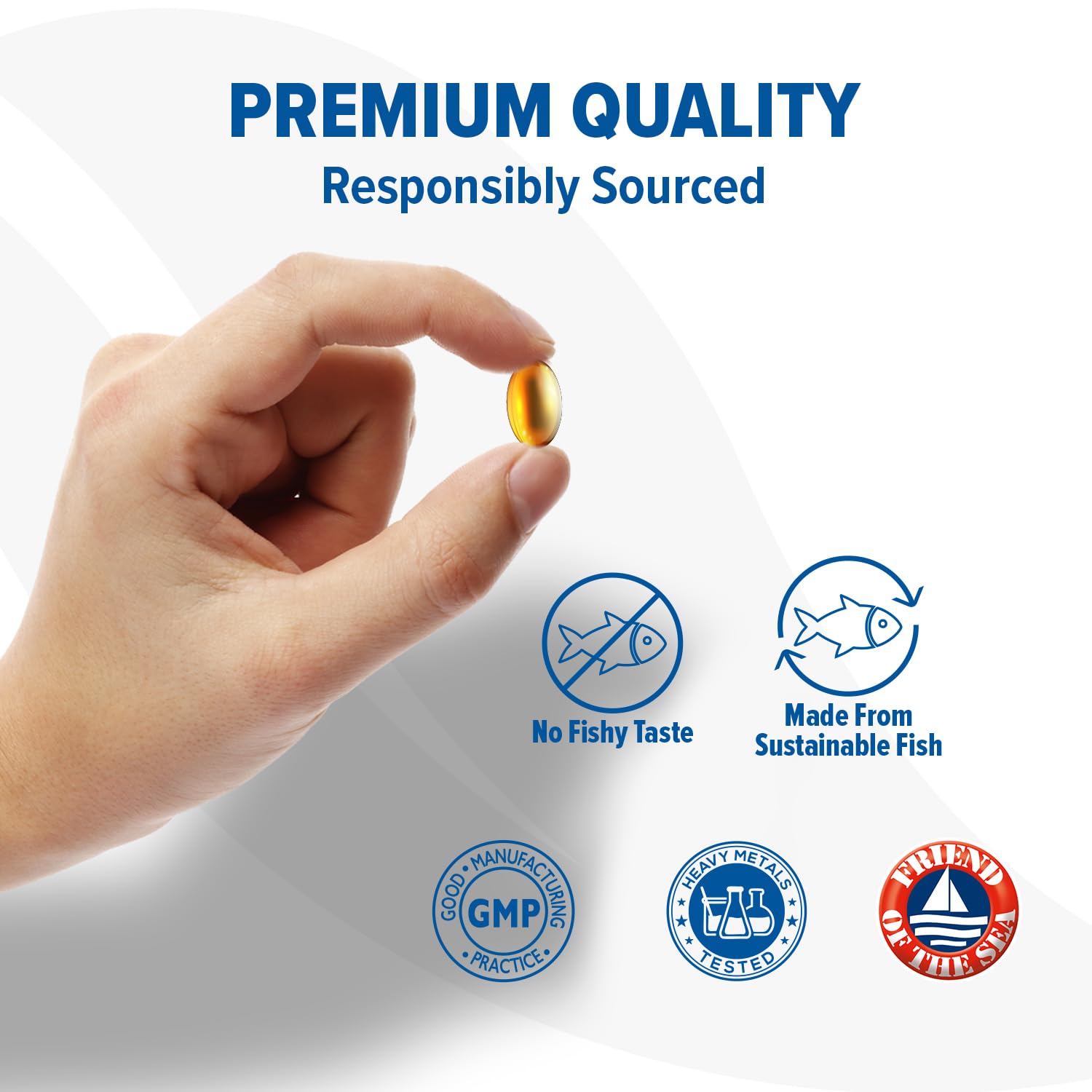 ORZAX Omega-3 packaging with non-GMO label and gluten-free claim.