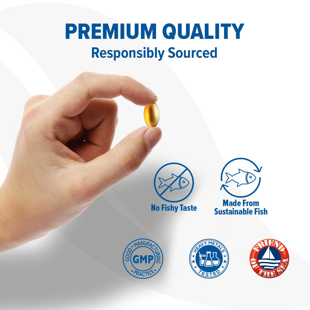 ORZAX Omega-3 packaging with non-GMO label and gluten-free claim.