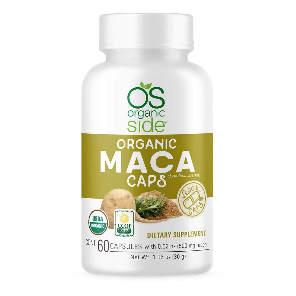 OS Organic Side maca capsules energy boost for daily stamina.