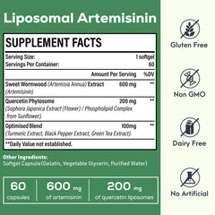 Osasuna artemisinin softgels pouring for easy daily use