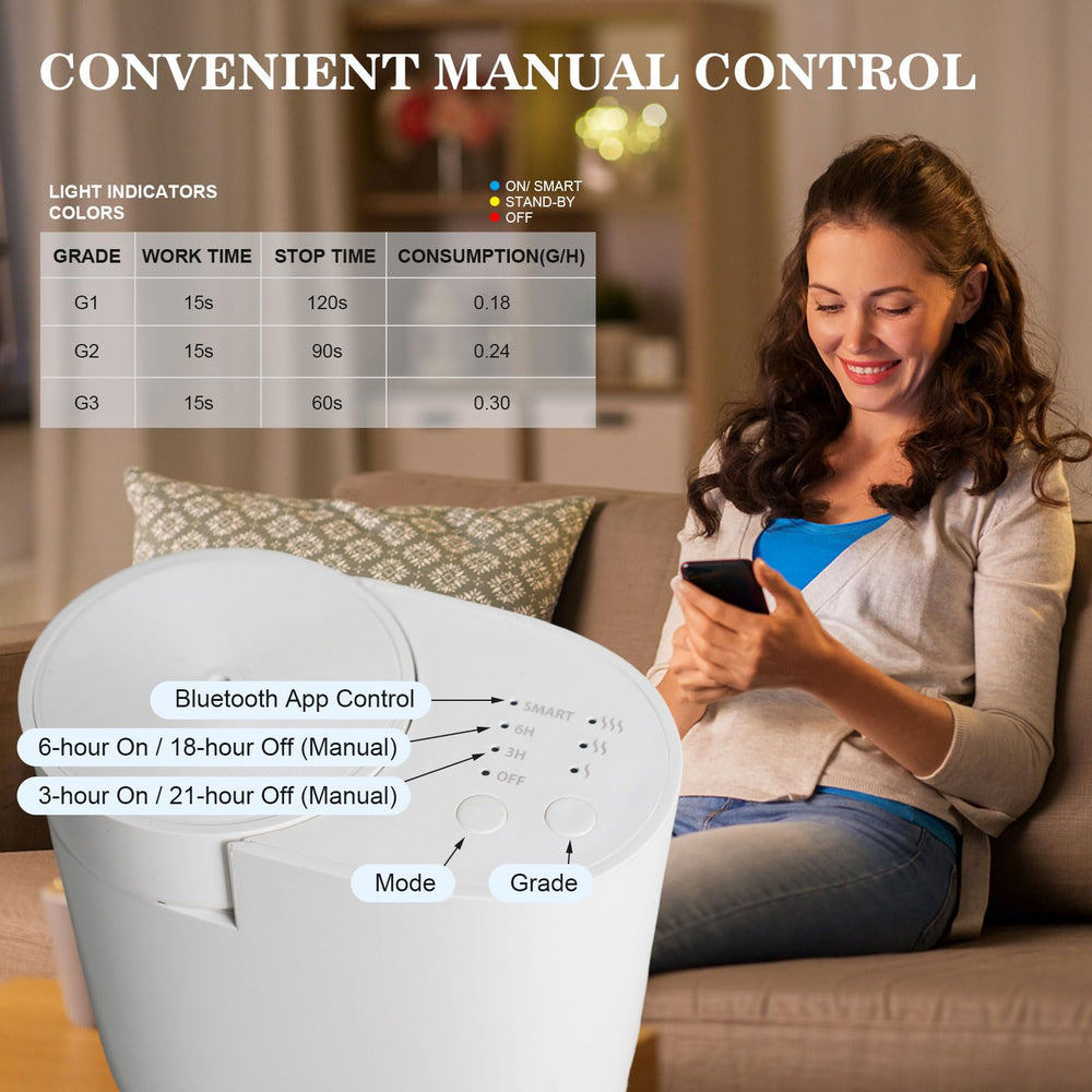 Oscentpro 60ml capacity diffuser delivering long-lasting fragrance