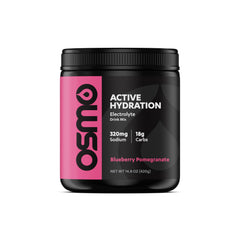 Osmo Active Hydration Powder blueberry tub for quick electrolyte balance during workouts.