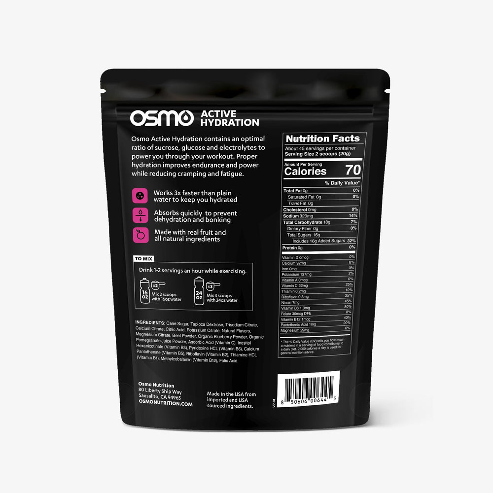 Scoop and measuring guide for Osmo Active Hydration dosing