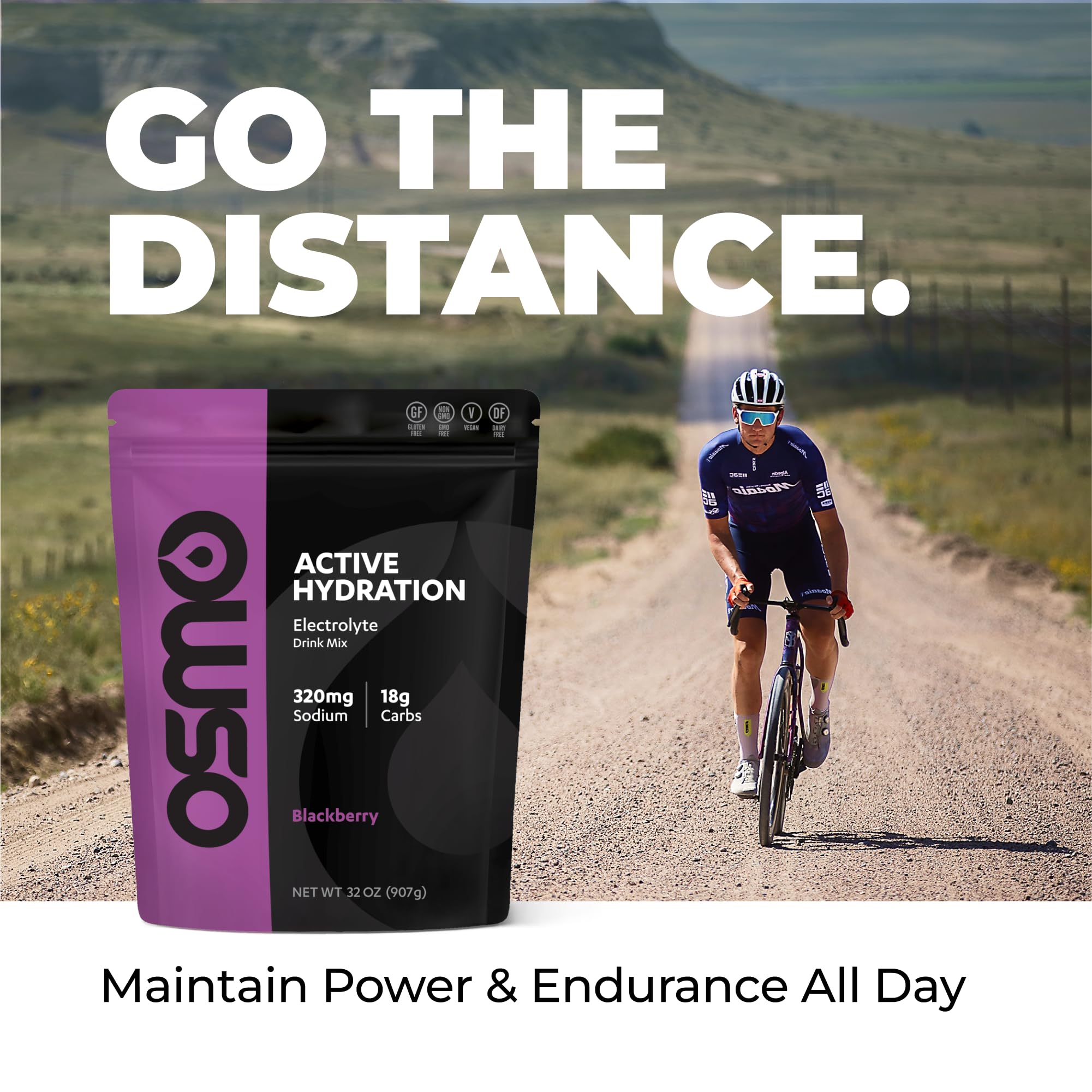 Osmo Active Hydration scoop pouring powder into glass during workout
