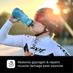 Osmo Rapid Recovery scoop poured into glass after training