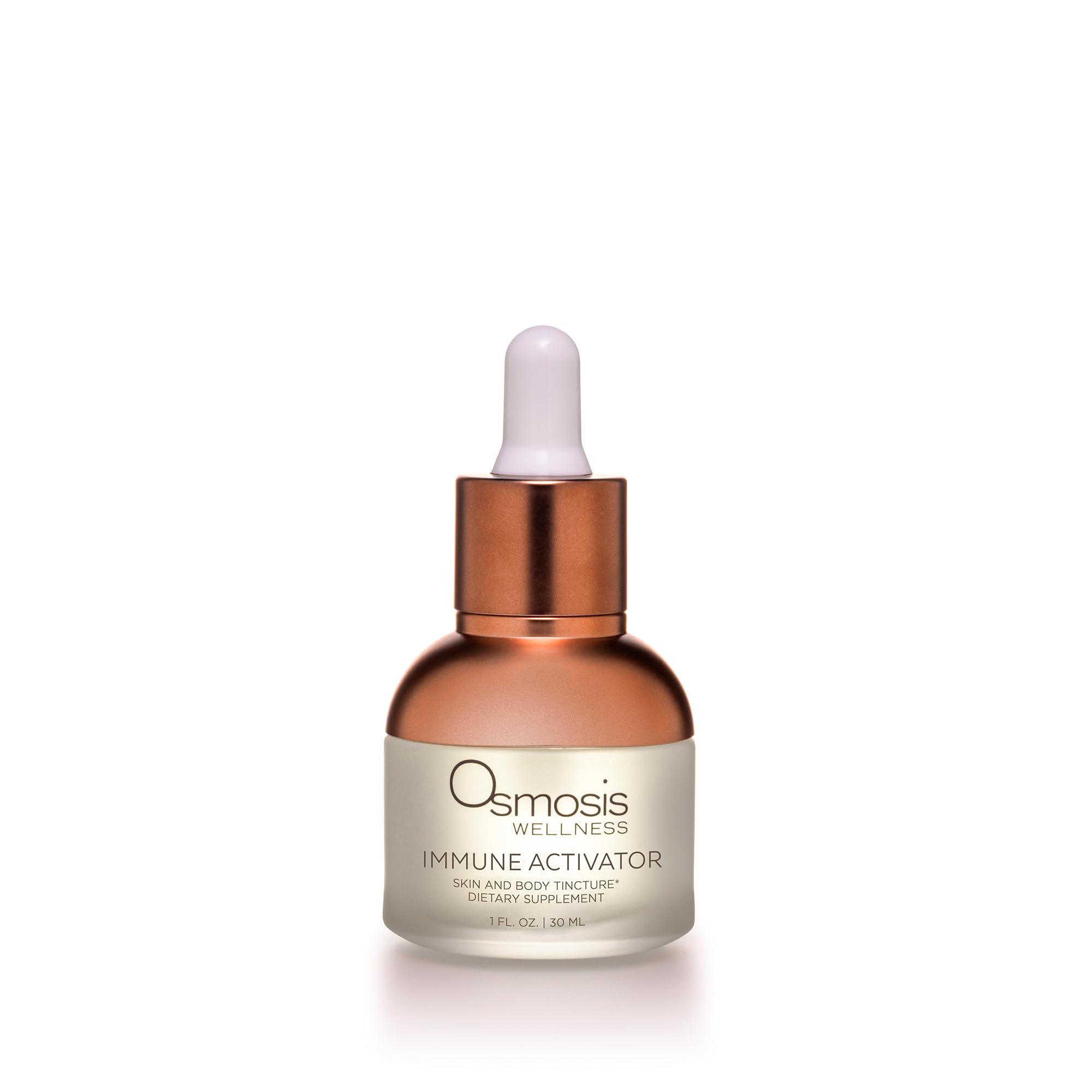 Osmosis Immune Activator bottle closeup for daily skin support.