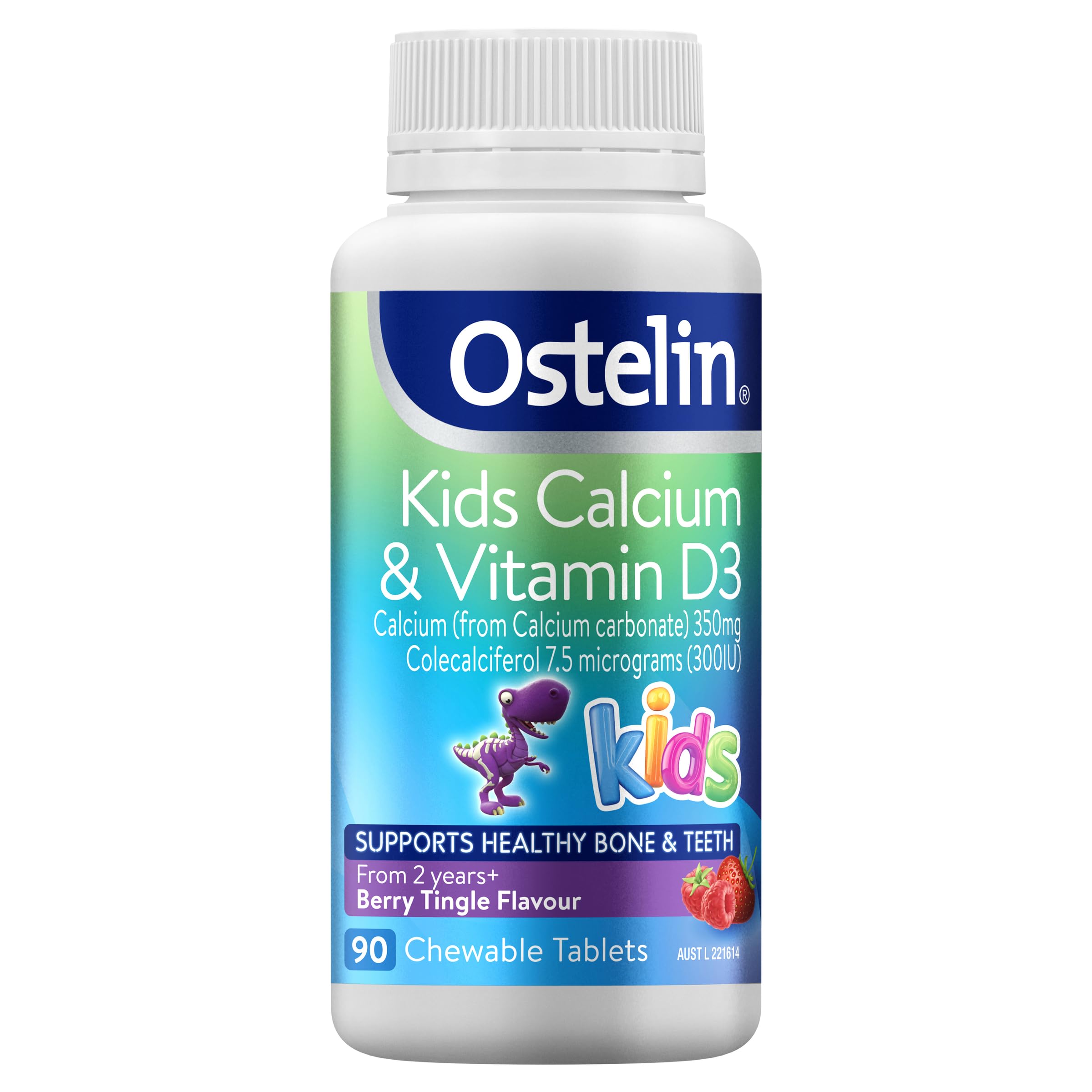 Ostelin Kids Calcium D3 berry chewable tablets for strong bones and teeth