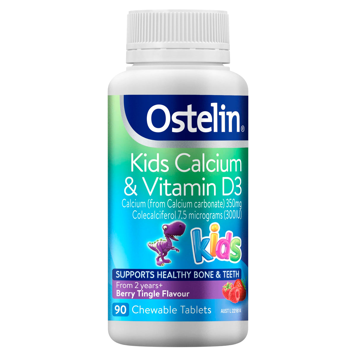 Ostelin Kids Calcium D3 berry chewable tablets for strong bones and teeth
