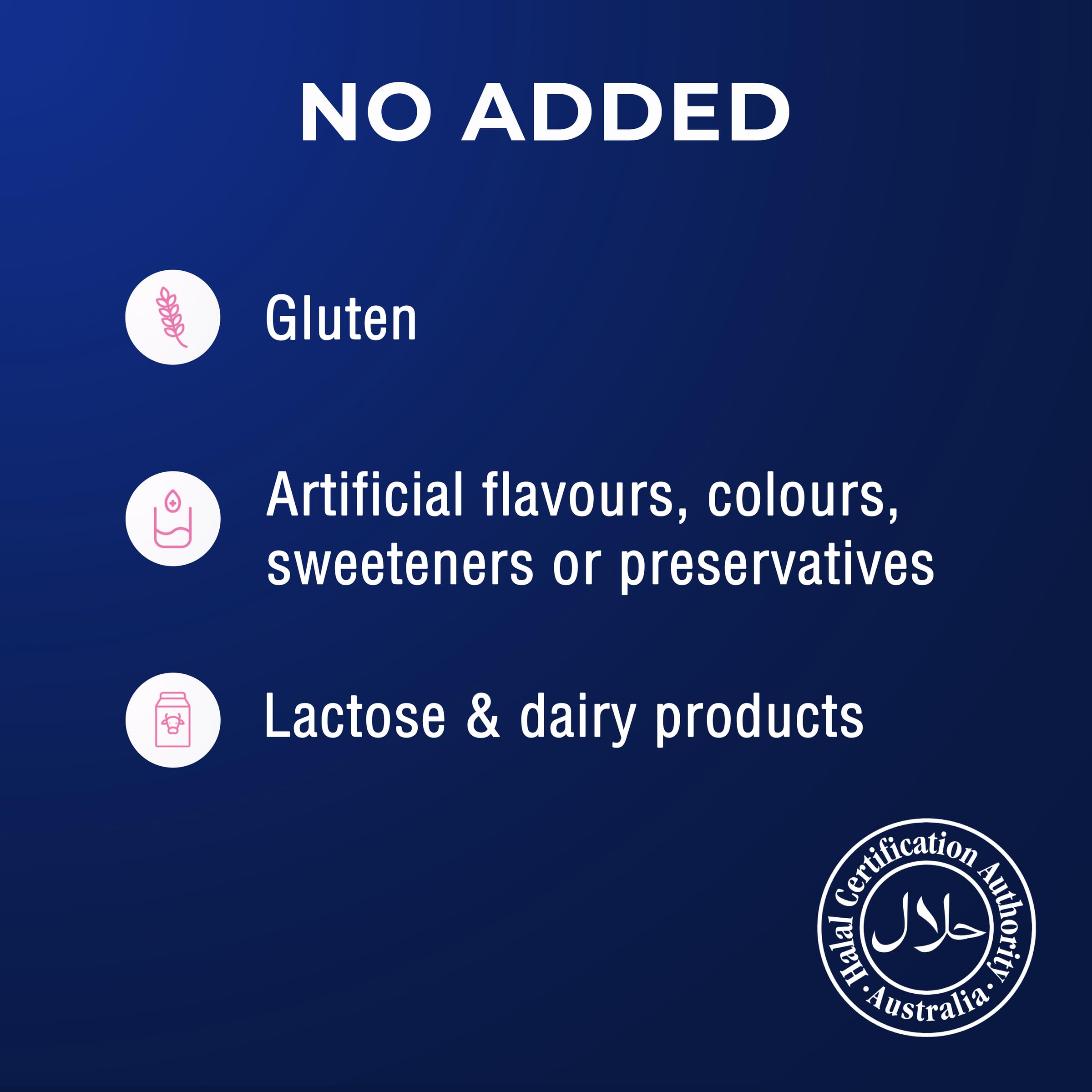 Product packaging display emphasizing Australian Made quality.