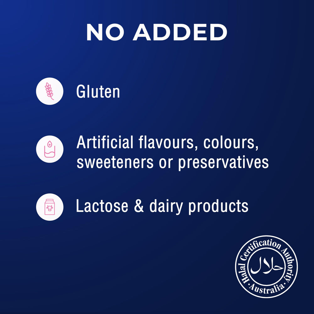 Product packaging display emphasizing Australian Made quality.