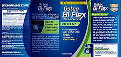 Osteo Bi-Flex coated tablets close-up for easy swallowing.