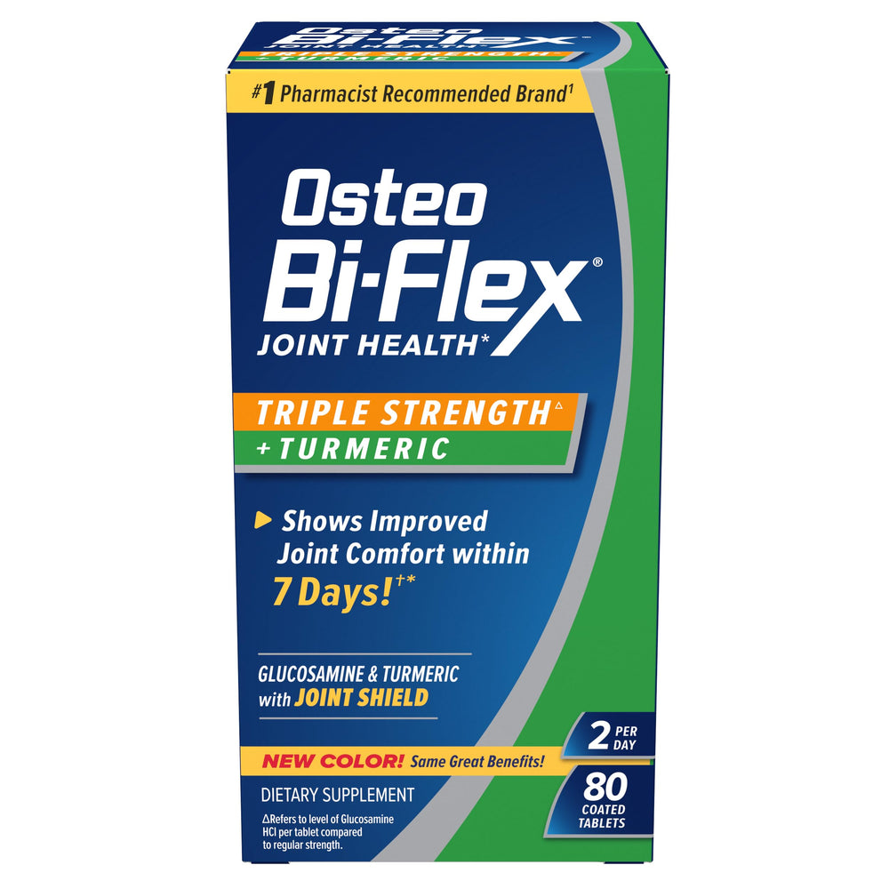Osteo Bi-Flex triple-strength glucosamine bottle supports daily joint comfort and mobility