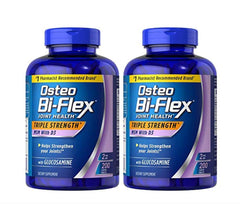 Osteo Bi-Flex Triple Strength MSM Vitamin D3 bottle with easy-to-swallow caplets for joint support.