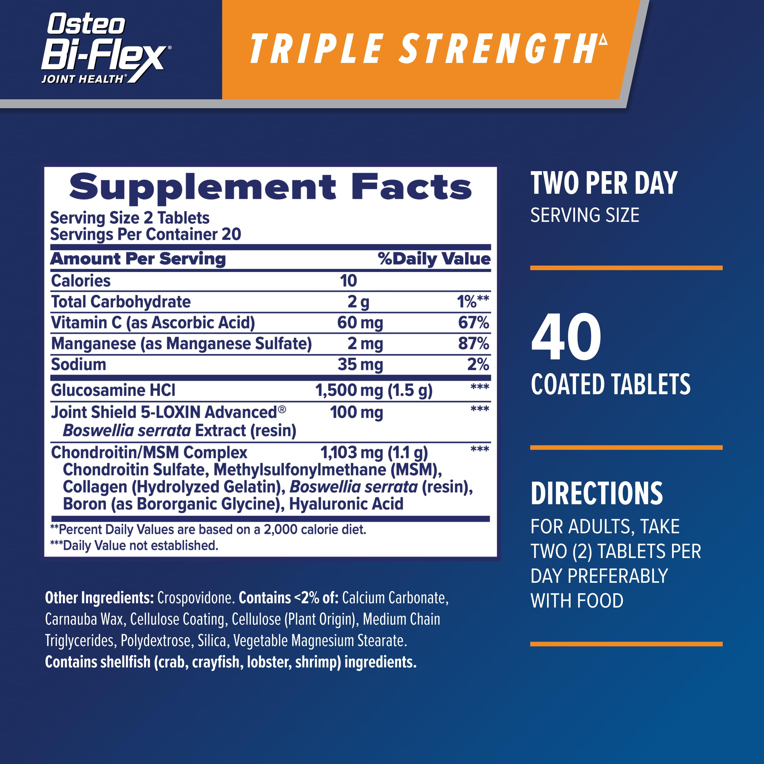 Osteo Bi-Flex Triple Strength tablets for joints