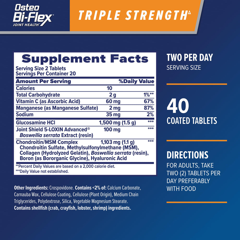Osteo Bi-Flex Triple Strength tablets for joints