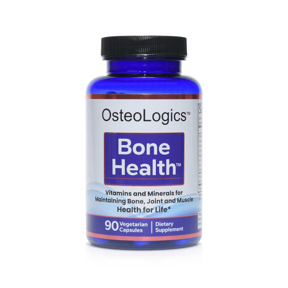 OSTEOLOGICS bone health bottle shown for daily calcium support