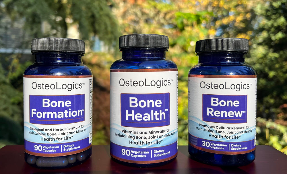 OSTEOLOGICS gluten-free label on bone health supplement