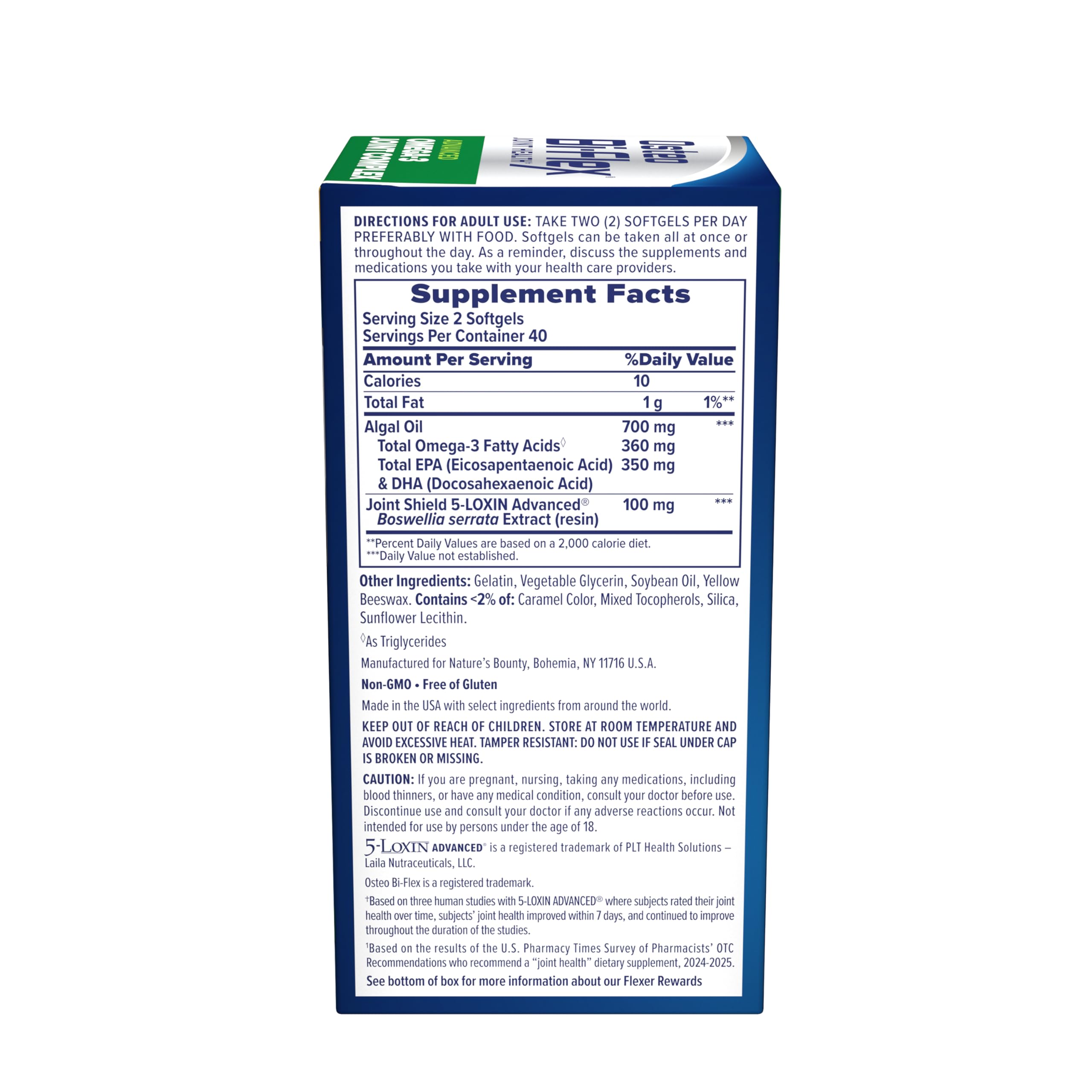 Osteo Bi-Flex Advanced Omega-3 80-count pack highlighting value and daily convenience.