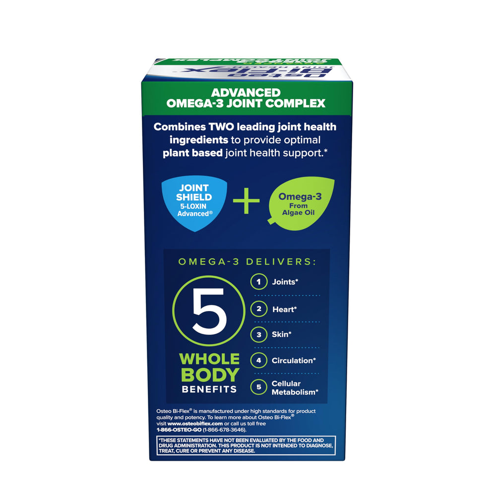 Osteo Bi-Flex Advanced Omega-3 heart health symbol indicating circulatory support potential.