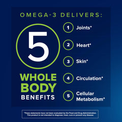 Osteo Bi-Flex Advanced Omega-3 softgels closeup for easy daily use.