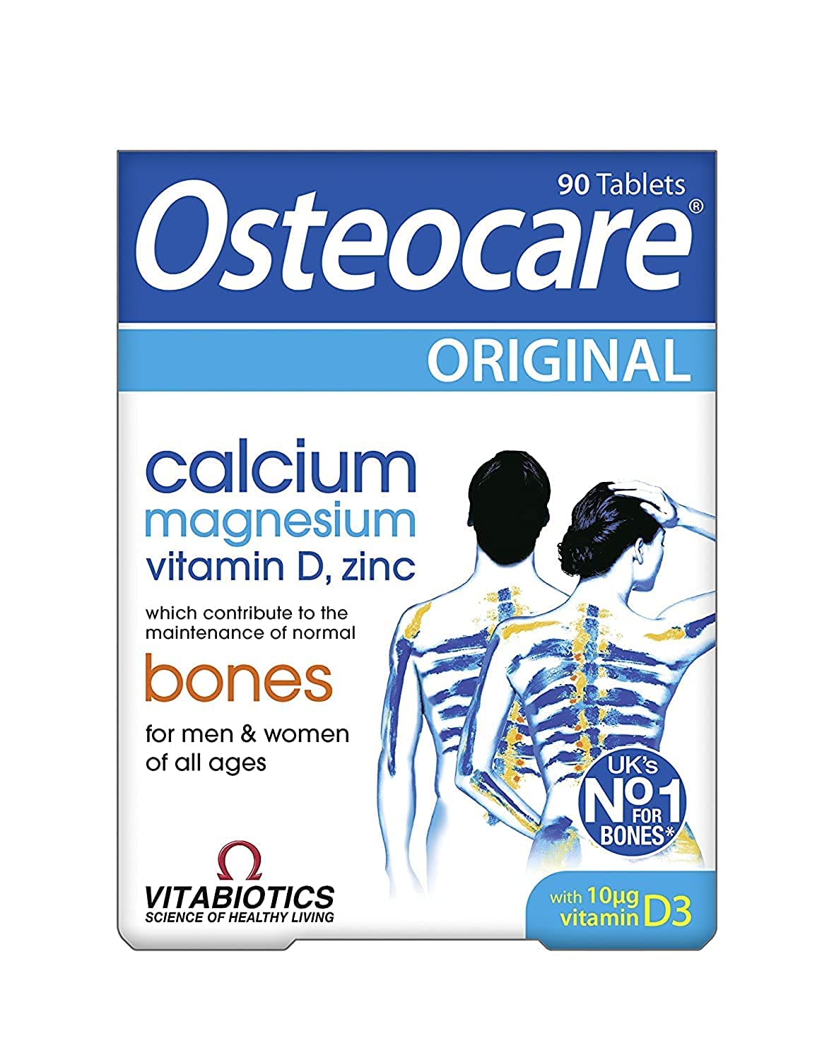 Osteocare bottle front showing calcium bone support