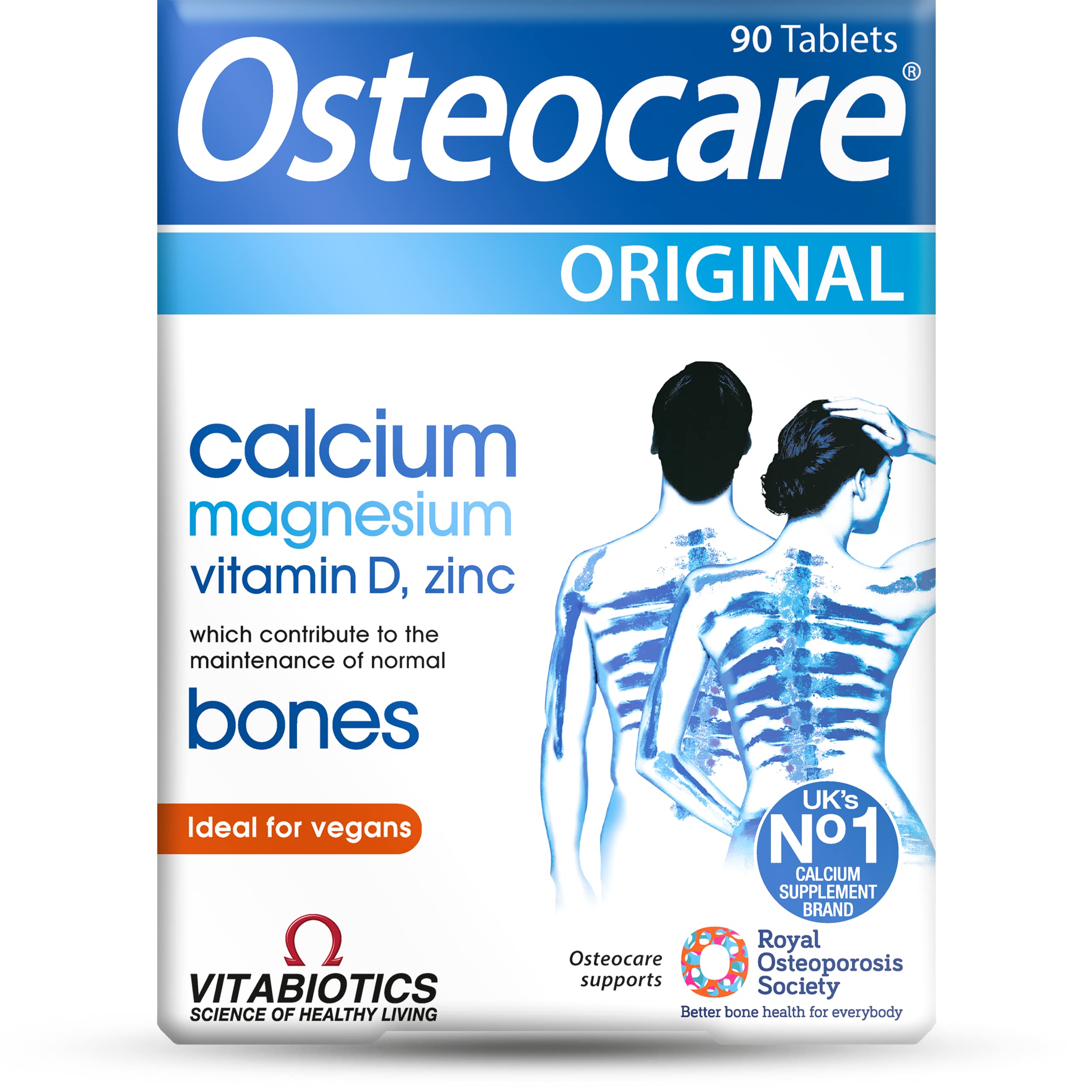 Osteocare Original bone health bottle front view for daily calcium support.